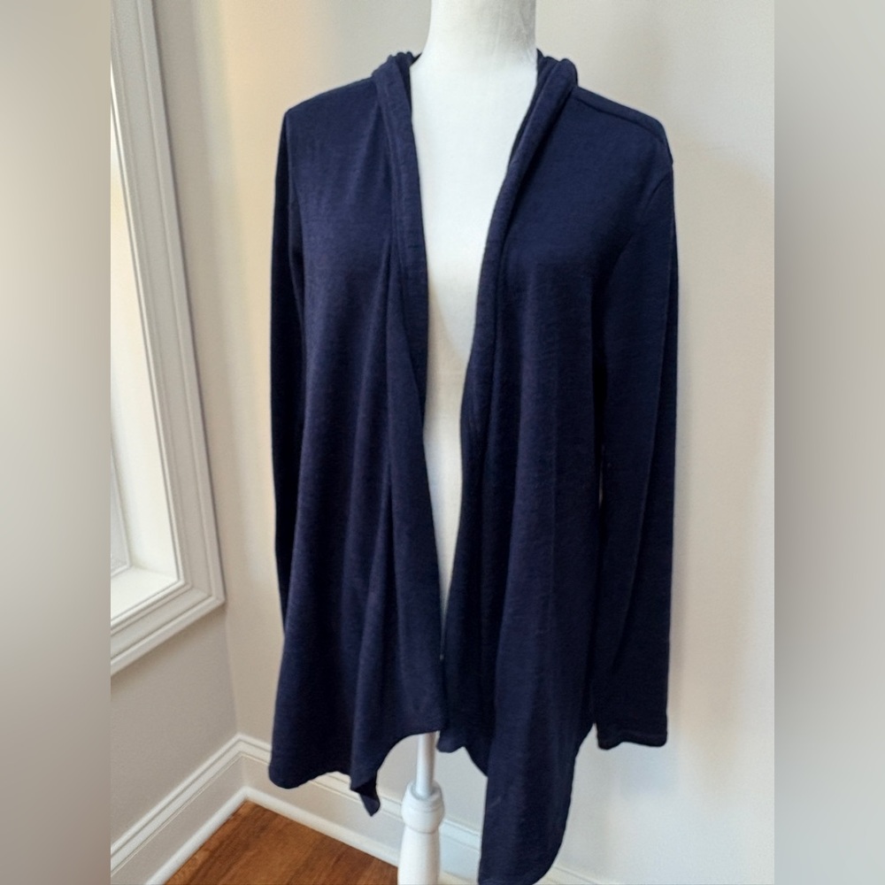 Old Navy Active Hooded Navy Blue Sweater Wrap